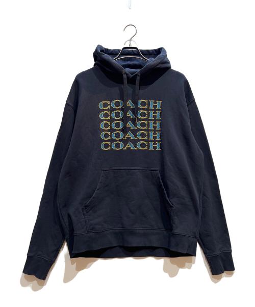 COACH（コーチ）COACH (コーチ) プルオーバーパーカー ネイビー サイズ:Mの古着・服飾アイテム