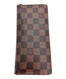 LOUIS VUITTON（ルイ ヴィトン）の古着「長財布/ダミエ･ポルトフォイユ ブラザ」｜ブラウン