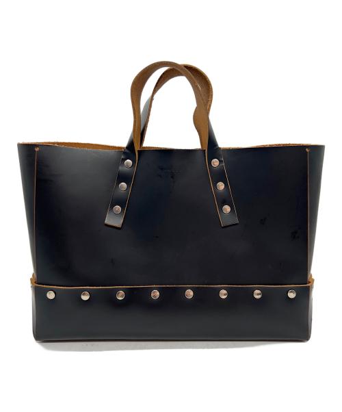 HENDER SCHEME（エンダースキーマ）HENDER SCHEME (エンダースキーマ) レザートートバッグ ブラックの古着・服飾アイテム