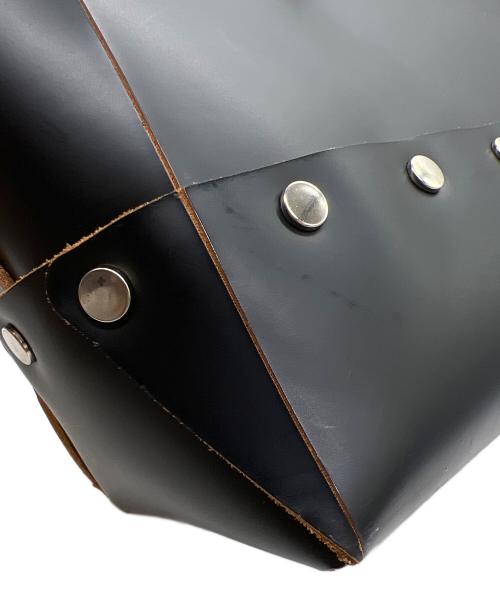 HENDER SCHEME（エンダースキーマ）HENDER SCHEME (エンダースキーマ) レザートートバッグ ブラックの古着・服飾アイテム