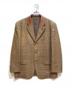 COMME des GARCONS HOMME PLUSコムデギャルソンオムプリュス）の古着「襟レザー3Bクルミ釦ジャケット」｜ブラウン