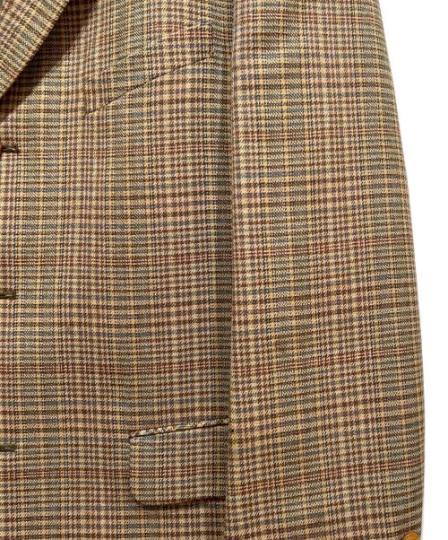 COMME des GARCONS HOMME PLUS（コムデギャルソンオムプリュス）COMME des GARCONS HOMME PLUS (コムデギャルソンオムプリュス) 襟レザー3Bクルミ釦ジャケット ブラウン サイズ:Mの古着・服飾アイテム