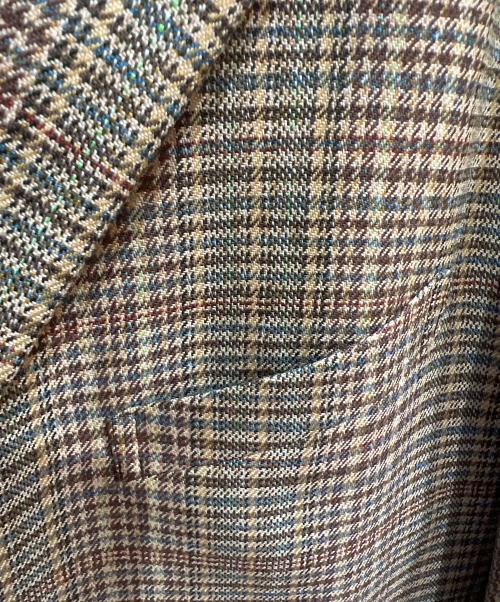 COMME des GARCONS HOMME PLUS（コムデギャルソンオムプリュス）COMME des GARCONS HOMME PLUS (コムデギャルソンオムプリュス) 襟レザー3Bクルミ釦ジャケット ブラウン サイズ:Mの古着・服飾アイテム