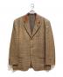 COMME des GARCONS HOMME PLUS（コムデギャルソンオムプリュス）の古着「襟レザー3Bクルミ釦ジャケット」｜ブラウン