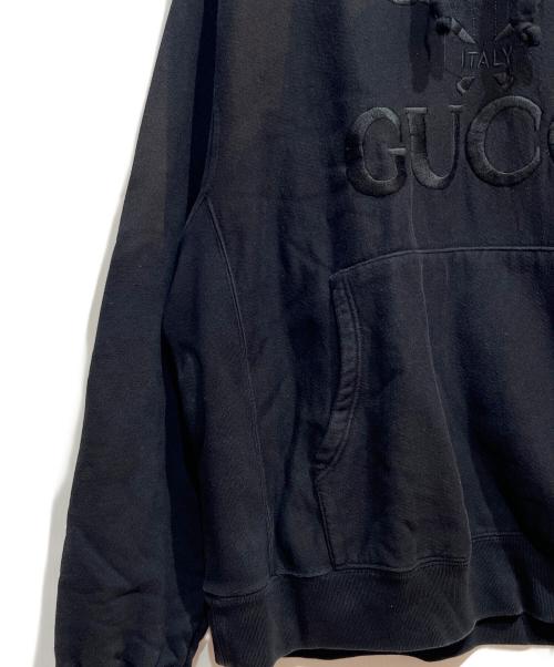 GUCCI（グッチ）GUCCI (グッチ) テニスロゴパーカー ブラック サイズ:XLの古着・服飾アイテム