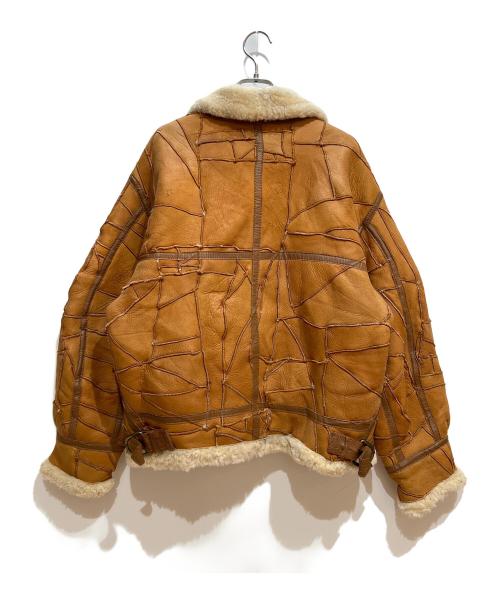 不明（フメイ）不明 (フメイ) ラムレザージャケット ブラウン サイズ:Lの古着・服飾アイテム