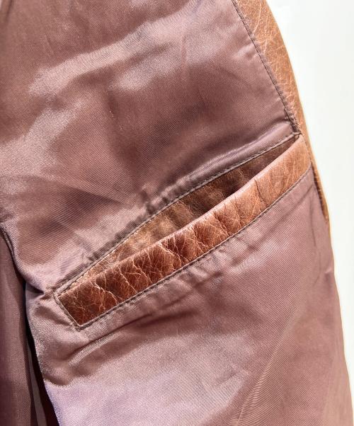 SHOOT  ONE JEANS INTERNATIONAL（シュートワン）SHOOT  ONE JEANS INTERNATIONAL (シュートワン) レザージャケット ブラウン サイズ:Lの古着・服飾アイテム