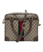 GUCCIグッチ）の古着「ショルダーバッグ/OLD GUCCI･シェリーラインGG」｜ブラウン