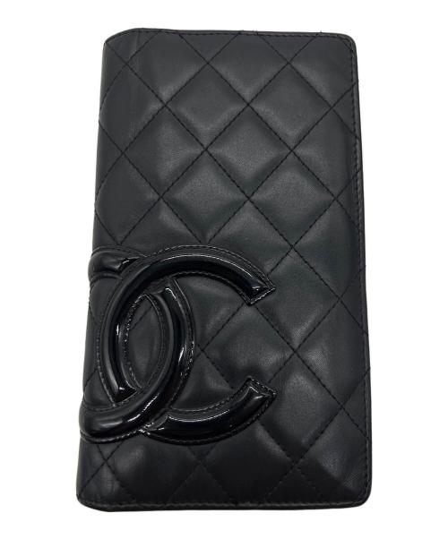 CHANEL（シャネル）CHANEL (シャネル) 2つ折り財布 ブラック×ピンクの古着・服飾アイテム