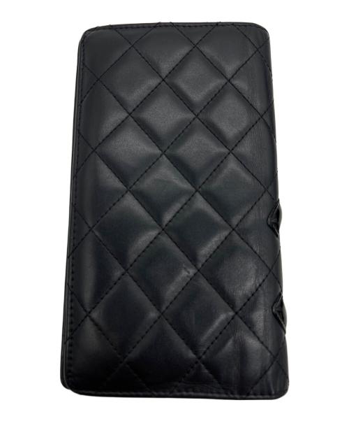 CHANEL（シャネル）CHANEL (シャネル) 2つ折り財布 ブラック×ピンクの古着・服飾アイテム