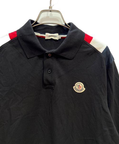 MONCLER（モンクレール）MONCLER (モンクレール) 長袖ポロシャツ ネイビー サイズ:Lの古着・服飾アイテム