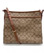 COACHコーチ）の古着「ショルダーバッグ」｜ベージュ×ブラウン