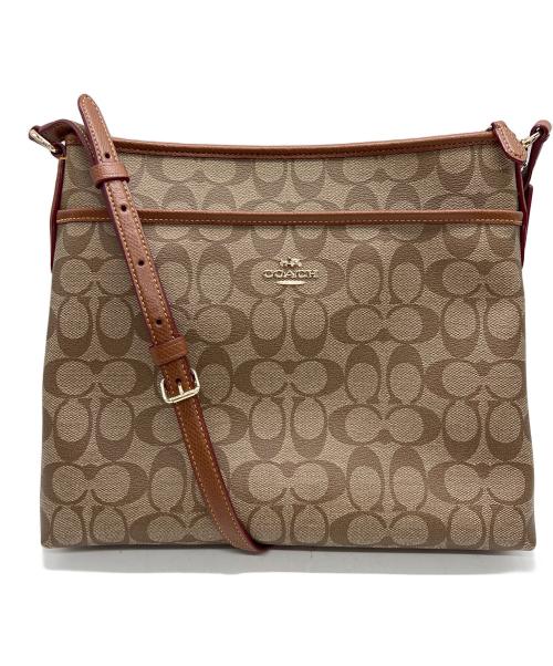 COACH（コーチ）COACH (コーチ) ショルダーバッグ ベージュ×ブラウンの古着・服飾アイテム