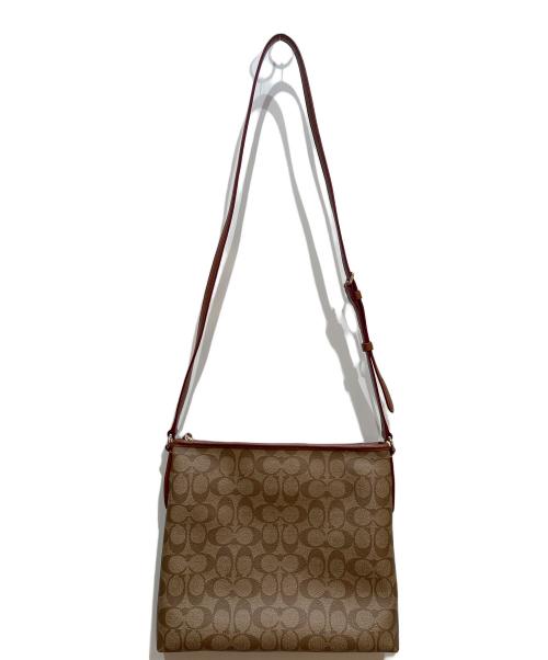 COACH（コーチ）COACH (コーチ) ショルダーバッグ ベージュ×ブラウンの古着・服飾アイテム