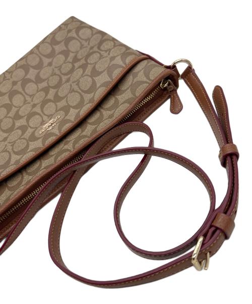 COACH（コーチ）COACH (コーチ) ショルダーバッグ ベージュ×ブラウンの古着・服飾アイテム