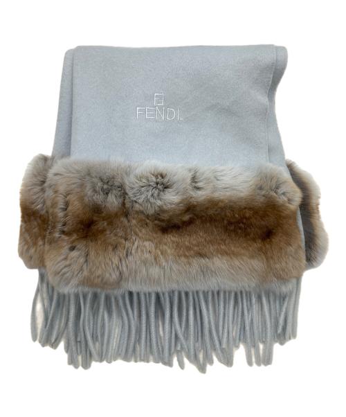FENDI（フェンディ）FENDI (フェンディ) マフラー ブルーの古着・服飾アイテム