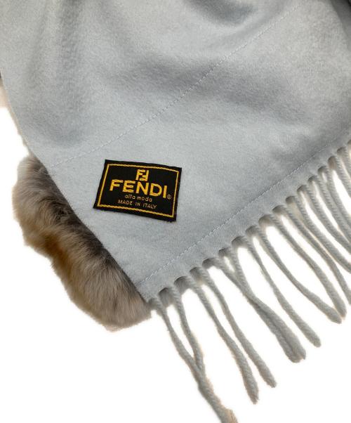 FENDI（フェンディ）FENDI (フェンディ) マフラー ブルーの古着・服飾アイテム