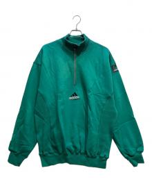 adidas（アディダス）の古着「ハーフジップスウェット」｜グリーン