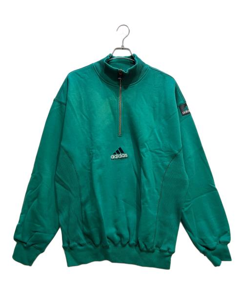 adidas（アディダス）adidas (アディダス) ハーフジップスウェット グリーン サイズ:L 未使用品の古着・服飾アイテム