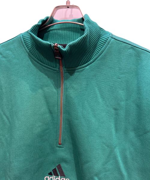 adidas（アディダス）adidas (アディダス) ハーフジップスウェット グリーン サイズ:L 未使用品の古着・服飾アイテム
