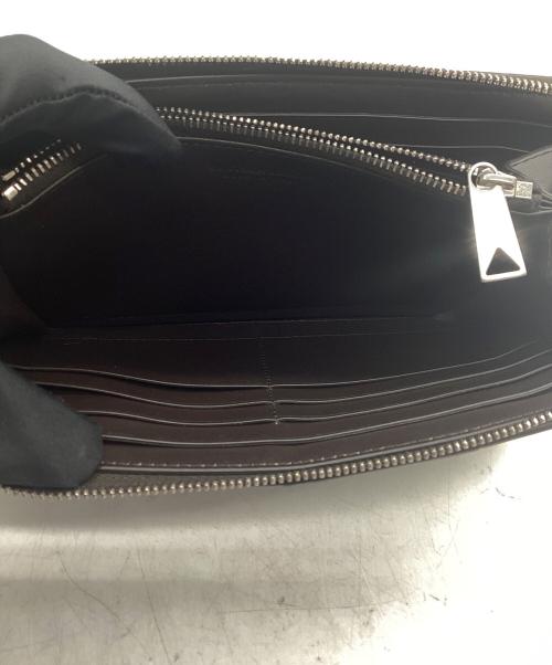 BOTTEGA VENETA（ボッテガベネタ）BOTTEGA VENETA (ボッテガベネタ) カセットジップアップアラウンドウォレット ブラックの古着・服飾アイテム