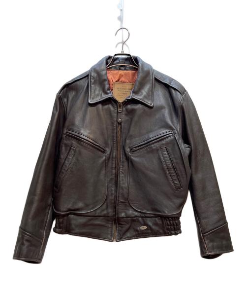 CHEVIGNON（シェビニオン）CHEVIGNON (シェビニオン) レザージャケット ブラウン サイズ:Mの古着・服飾アイテム