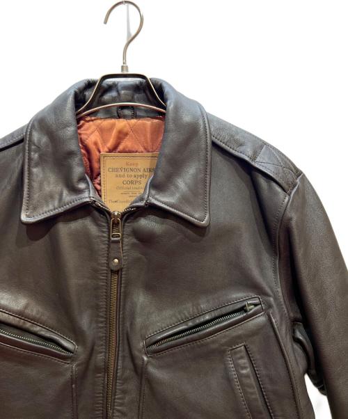 CHEVIGNON（シェビニオン）CHEVIGNON (シェビニオン) レザージャケット ブラウン サイズ:Mの古着・服飾アイテム