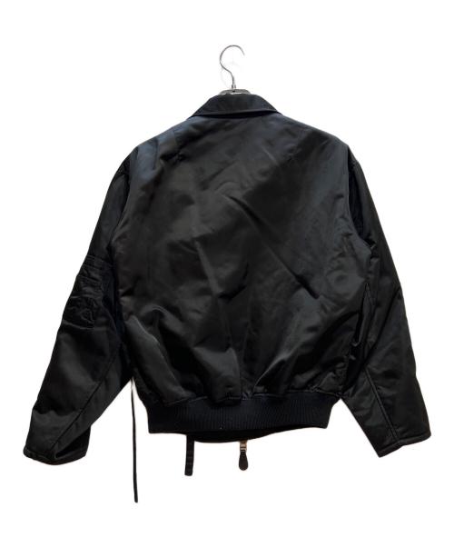 SOSHIOTSUKI（ソウシ オオツキ）SOSHIOTSUKI (ソウシ オオツキ) 2WAY TIED FLIGHT JACKET ブラック サイズ:44の古着・服飾アイテム