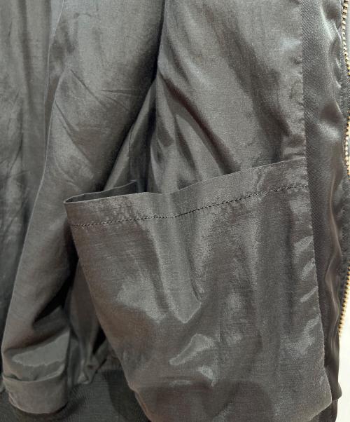 SOSHIOTSUKI（ソウシ オオツキ）SOSHIOTSUKI (ソウシ オオツキ) 2WAY TIED FLIGHT JACKET ブラック サイズ:44の古着・服飾アイテム