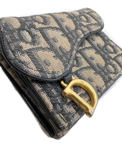 Christian Dior（クリスチャン ディオール）Christian Dior (クリスチャン ディオール) サドルロータスウォレット ベージュの古着・服飾アイテム
