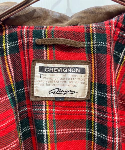 CHEVIGNON（シェビニオン）CHEVIGNON (シェビニオン) レザージャケット ブラウン サイズ:Lの古着・服飾アイテム