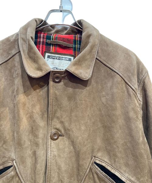 CHEVIGNON（シェビニオン）CHEVIGNON (シェビニオン) レザージャケット ブラウン サイズ:Lの古着・服飾アイテム