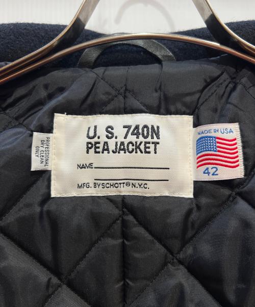 Schott（ショット）Schott (ショット) U.S740 PEA JACKET ネイビー サイズ:42の古着・服飾アイテム