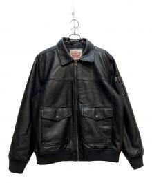 LEVI'S（リーバイス）の古着「MA-1スタイルエコレザージャケット」｜ブラック