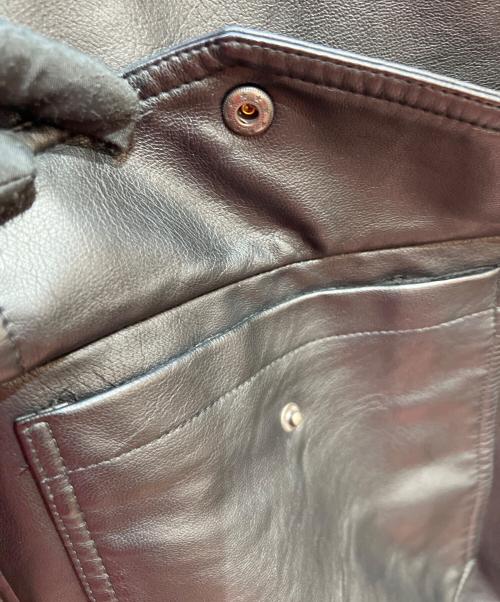 LEVI'S（リーバイス）LEVI'S (リーバイス) MA-1スタイルエコレザージャケット ブラック サイズ:Lの古着・服飾アイテム