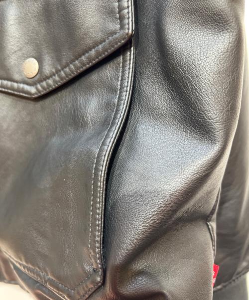 LEVI'S（リーバイス）LEVI'S (リーバイス) MA-1スタイルエコレザージャケット ブラック サイズ:Lの古着・服飾アイテム
