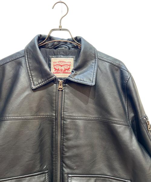LEVI'S（リーバイス）LEVI'S (リーバイス) MA-1スタイルエコレザージャケット ブラック サイズ:Lの古着・服飾アイテム