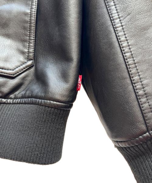 LEVI'S（リーバイス）LEVI'S (リーバイス) MA-1スタイルエコレザージャケット ブラック サイズ:Lの古着・服飾アイテム