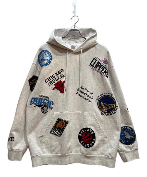 NBA（エヌビーエー）NBA (エヌビーエー) FREAK'S STORE (フリークスストア) パーカー アイボリー サイズ:Lの古着・服飾アイテム