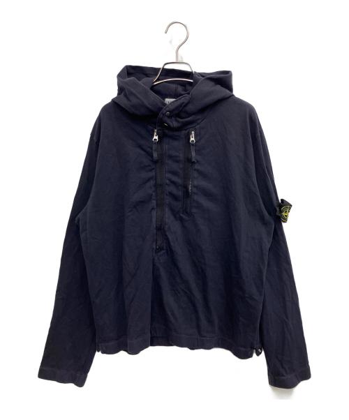 STONE ISLAND（ストーンアイランド）STONE ISLAND (ストーンアイランド) ハーフジップフーディスウェット ネイビー サイズ:SIZE Sの古着・服飾アイテム