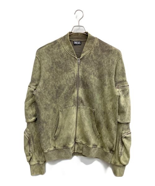 DIESEL（ディーゼル）DIESEL (ディーゼル) S-GINNET MA-1 JACKET 黄緑 サイズ:SIZE XXLの古着・服飾アイテム