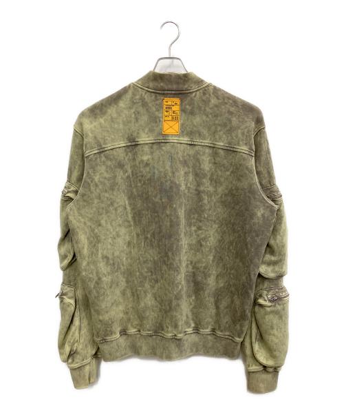 DIESEL（ディーゼル）DIESEL (ディーゼル) S-GINNET MA-1 JACKET 黄緑 サイズ:SIZE XXLの古着・服飾アイテム