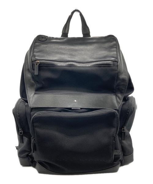 MONTBLANC（モンブラン）MONTBLANC (モンブラン) マイモンブラン ナイトフライト フラップ付き バックパック ブラックの古着・服飾アイテム