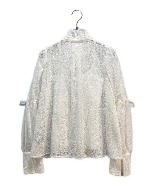 Lily Brown（リリーブラウン）Lily Brown (リリーブラウン) 刺繍ボウタイブラウス ホワイト サイズ:ONE SIZEの古着・服飾アイテム