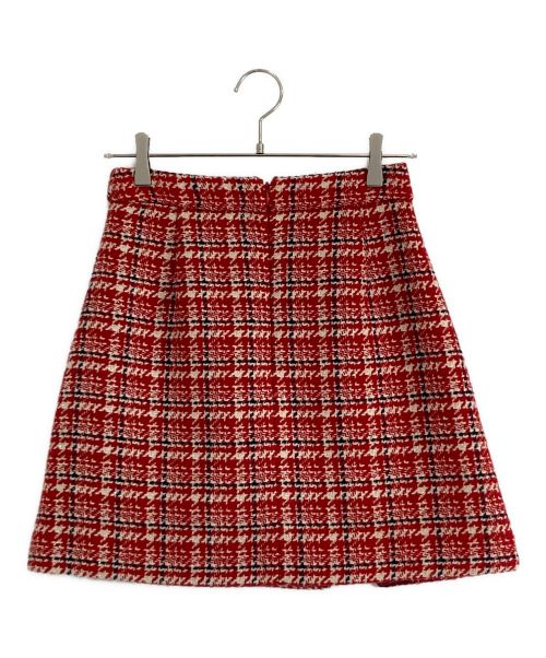 Lily Brown（リリーブラウン）Lily Brown (リリーブラウン) Lily Brown ツイードチェックミニスカショーパン レッド サイズ:1の古着・服飾アイテム
