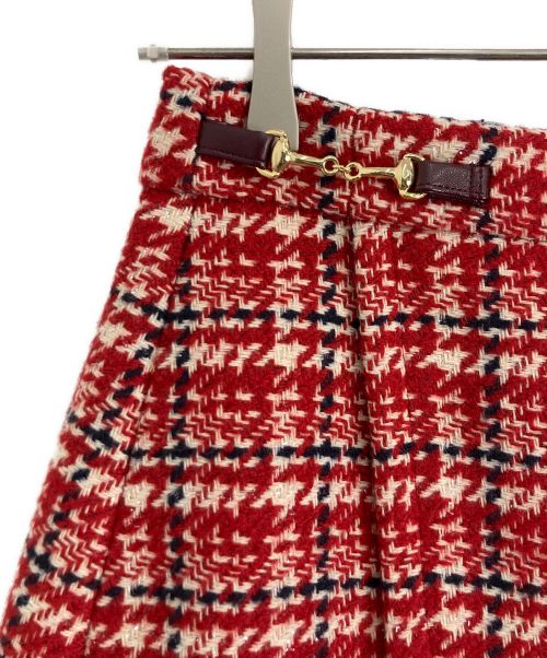Lily Brown（リリーブラウン）Lily Brown (リリーブラウン) Lily Brown ツイードチェックミニスカショーパン レッド サイズ:1の古着・服飾アイテム