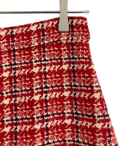 Lily Brown（リリーブラウン）Lily Brown (リリーブラウン) Lily Brown ツイードチェックミニスカショーパン レッド サイズ:1の古着・服飾アイテム