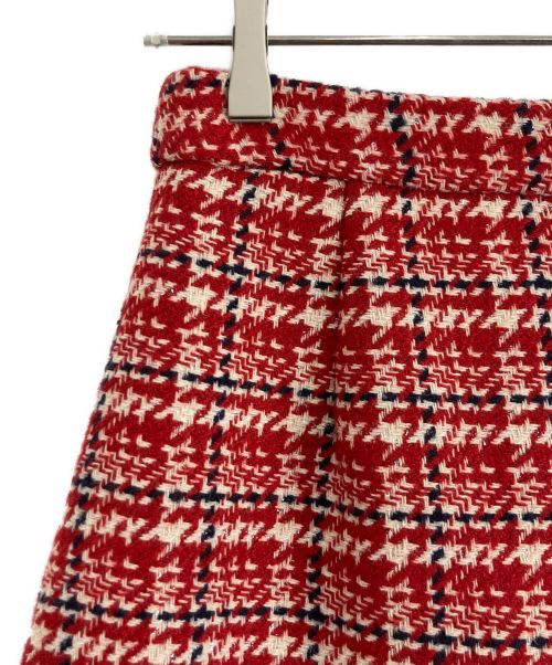 Lily Brown（リリーブラウン）Lily Brown (リリーブラウン) Lily Brown ツイードチェックミニスカショーパン レッド サイズ:1の古着・服飾アイテム