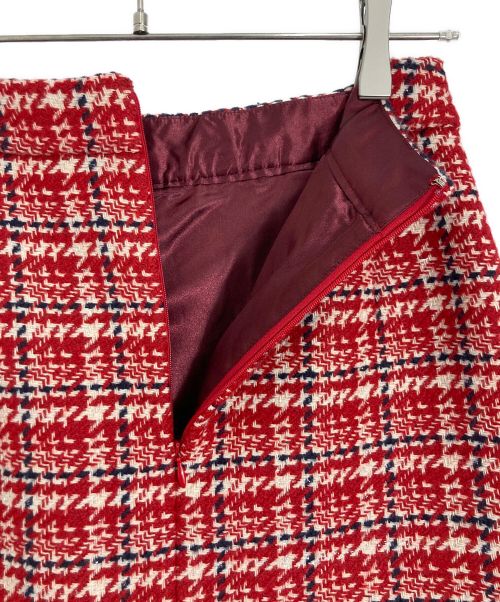 Lily Brown（リリーブラウン）Lily Brown (リリーブラウン) Lily Brown ツイードチェックミニスカショーパン レッド サイズ:1の古着・服飾アイテム