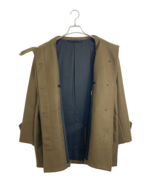 MARGARET HOWELL（マーガレットハウエル）MARGARET HOWELL (マーガレットハウエル) スタンドカラーミドルコート ブラウン サイズ:Sの古着・服飾アイテム